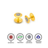 18k Gold Plated Silver Crystal Kurta Button