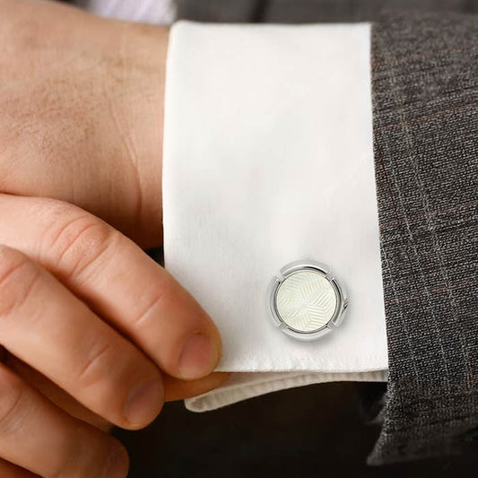 Silver Moonlit Pearl (MOP) Limited Edition Cufflinks