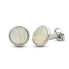 Silver Round Moonlit Pearl (MOP) Limited Edition Cufflinks