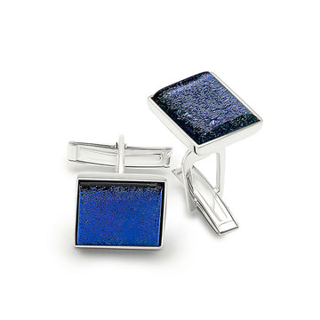 Silver Dark Blue Crystal Limited Edition Cufflinks