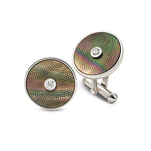 Silver Aurora Pearl (MOP) Limited Edition Cufflinks