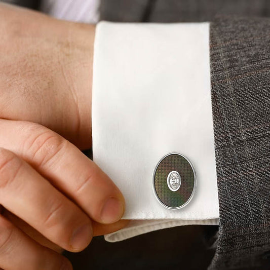 Silver Aurora Pearl (MOP) Limited Edition Cufflinks