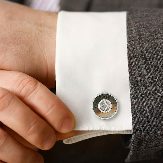 Silver Aurora Pearl (MOP) Limited Edition Cufflinks