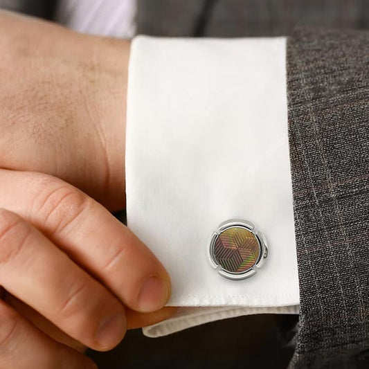 Silver Aurora Pearl (MOP) Limited Edition Cufflinks