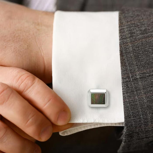 Silver Aurora Pearl (MOP) Limited Edition Cufflinks