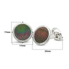 Silver Round Aurora Pearl (MOP) Limited Edition Cufflinks