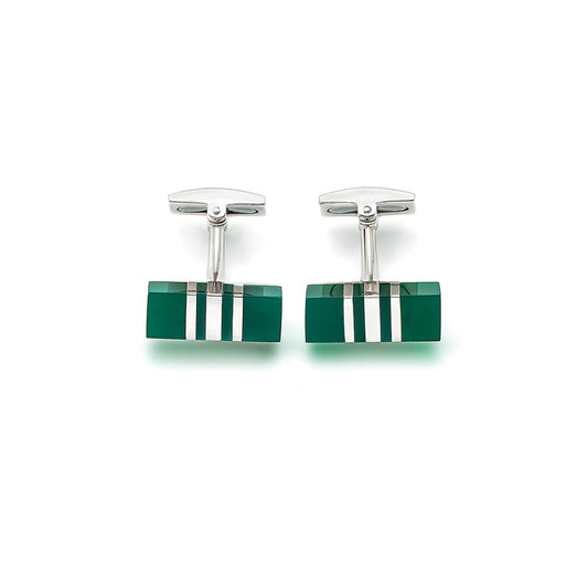 Silver Green Chrome Limited Edition Cufflinks