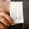 Silver Modern Blue Limited Edition Cufflinks