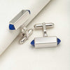 Silver Modern Blue Limited Edition Cufflinks