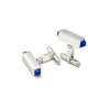Silver Modern Blue Limited Edition Cufflinks