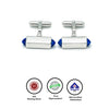 Silver Modern Blue Limited Edition Cufflinks
