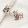 18k Rose Gold Plated Silver Parallel Limited Edition Cufflinks