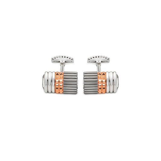 18k Rose Gold Plated Silver Parallel Limited Edition Cufflinks