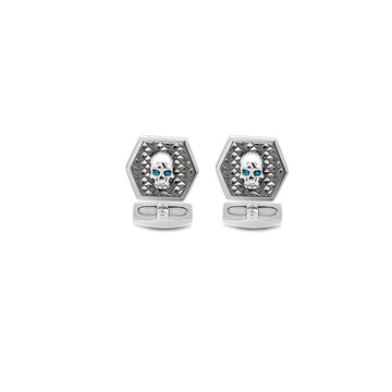 Silver Dangerous Skull Limited Edition Cufflinks