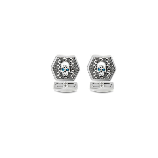 Silver Dangerous Skull Limited Edition Cufflinks