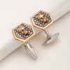 18k Rose Gold Plated Silver Dangerous Skull Limited Edition Cufflinks