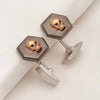 18k Rose Gold Plated Silver Matt Skull Limited Edition Cufflinks