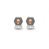 18k Rose Gold Plated Silver Matt Skull Limited Edition Cufflinks
