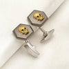 18k Gold Plated Silver Matt Skull Limited Edition Cufflinks