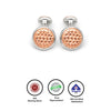 18k Rose Gold Plated Silver Mesh Limited Edition Cufflinks