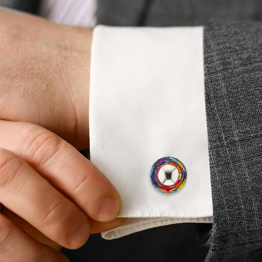 Silver Multicolour Limited Edition Cufflinks