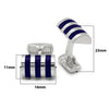 Silver Blue Stripe Limited Edition Cufflinks
