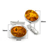 Silver Round Champagne Crystal Limited Edition Cufflinks
