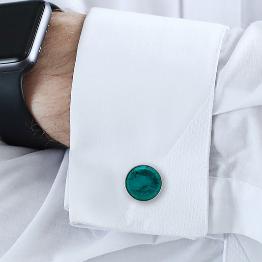 Silver Green Crystal Limited Edition Cufflinks