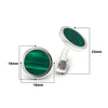 Silver Green Tide Crystal Limited Edition Cufflinks