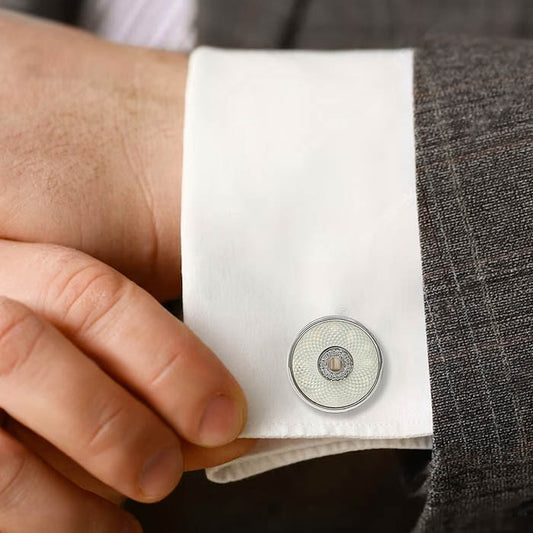 Silver Moonlit Pearl (MOP) Limited Edition Cufflinks