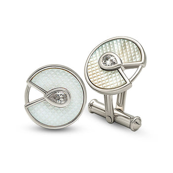 Silver Moonlit Pearl (MOP) Limited Edition Cufflinks