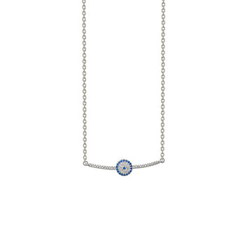 Silver Christie Evil Eye Necklace