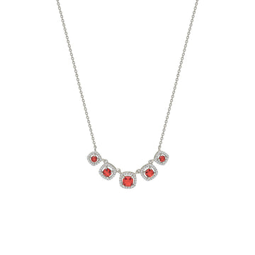 Silver Red Royalty Necklace