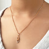 Rose Gold Serene Pendant with Chain