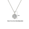 Silver Moonlit Pendant with Box Chain