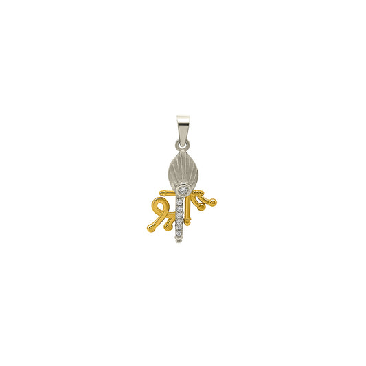 Two Tone 18k Gold plated Shree Pendant