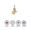 Two Tone 18k Gold plated Shree Pendant