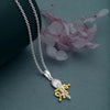 Two Tone 18k Gold plated Shree Pendant with Chain