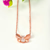 Rose Gold Social Butterfly Pendant with Chain