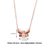 Rose Gold Social Butterfly Pendant with Chain