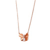 Rose Gold Social Butterfly Pendant with Chain