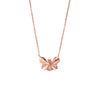 Rose Gold Social Butterfly Pendant with Chain