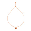 Rose Gold Social Butterfly Pendant with Chain