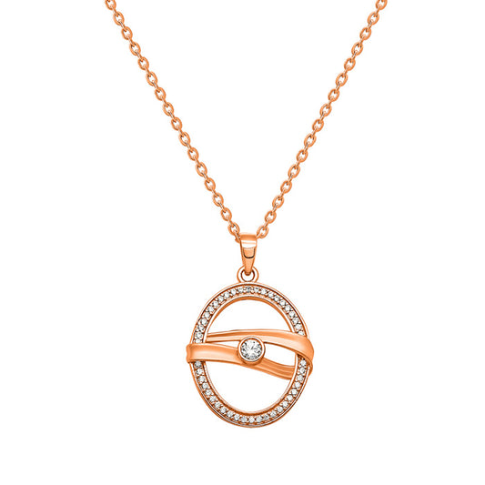 Rose Gold Boho Pendant with Chain