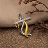 Two Tone 18k Gold plated Baasuri Pendant