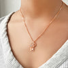 Rose Gold Cluster Pendant with Chain
