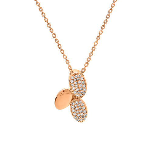 Rose Gold Jasmine Pendant with Chain