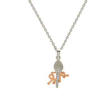 Two Tone Rose Gold Shree Pendant with Chain