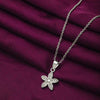 Silver Lily Pendant with Chain
