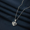 Silver Floating Heart Pendant with Chain